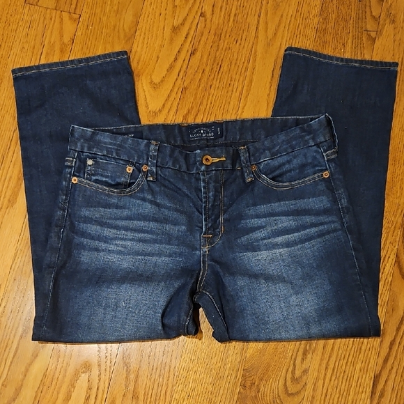 Lucky Brand Dark Blue Denim Crop Jeans 10 / 30 Sweet Jean Crop - Picture 2 of 9
